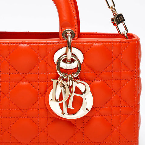 Christian Dior Lady Dior D-JOY Lambskin Handbag Orange WS20831