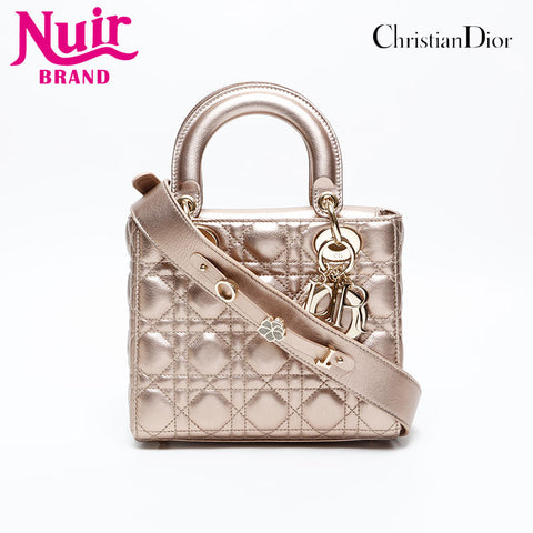 Christian Dior Lady Dior Small Metallic Handbag gold WS20833