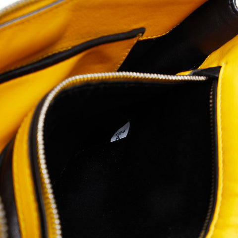 Miu Miu Leather Fringe Shoulder Bag yellow WS20834