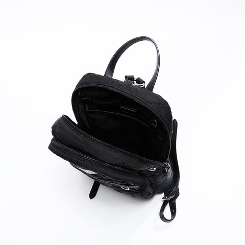 PRADA Nylon quilting Backpack Â· Daypack black WS20835