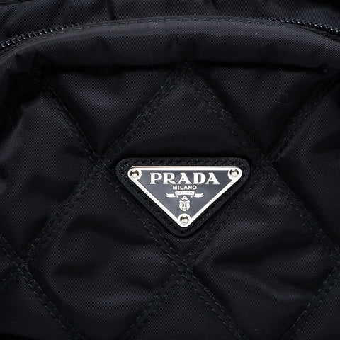 PRADA Nylon quilting Backpack Â· Daypack black WS20835