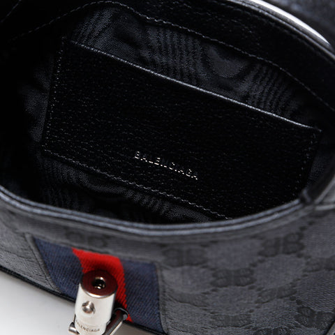BALENCIAGA Gucci New Jackie Mini GG Canvas 2way Handbag black WS20837