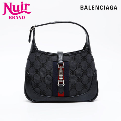 BALENCIAGA Gucci New Jackie Mini GG Canvas 2way Handbag black WS20837