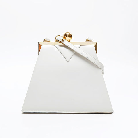 YVES SAINT LAURENT leather Shoulder Bag white WS20838