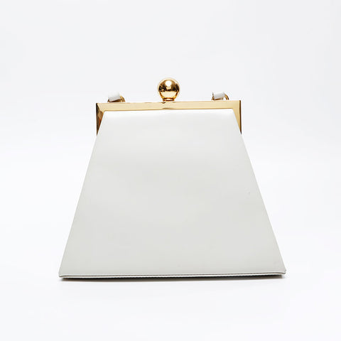 YVES SAINT LAURENT leather Shoulder Bag white WS20838