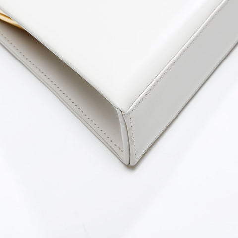 YVES SAINT LAURENT leather Shoulder Bag white WS20838