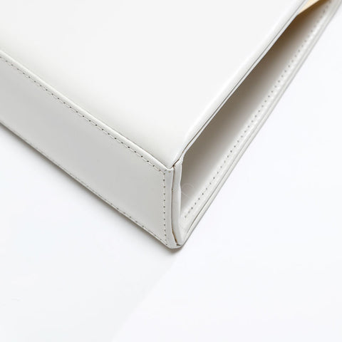 YVES SAINT LAURENT leather Shoulder Bag white WS20838