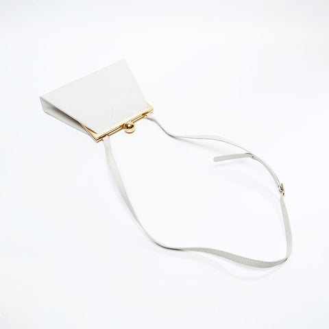 YVES SAINT LAURENT leather Shoulder Bag white WS20838