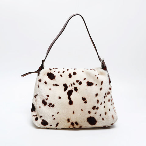 FENDI Fur Mamma Bucket Shoulder Bag white WS20842