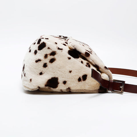 FENDI Fur Mamma Bucket Shoulder Bag white WS20842