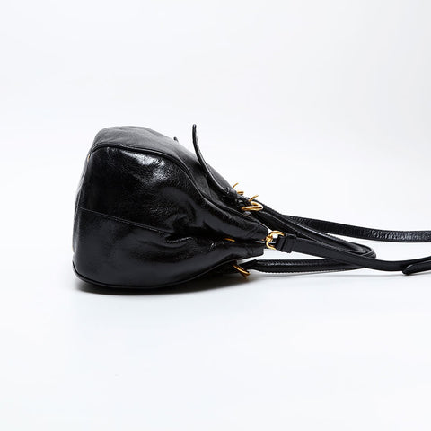 Miu Miu Vitello Shine Leather 2way Handbag black WS20843