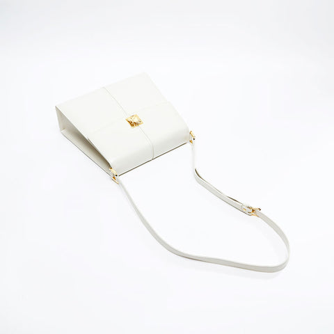 YVES SAINT LAURENT leather Shoulder Bag white WS20844