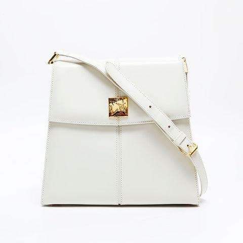 YVES SAINT LAURENT leather Shoulder Bag white WS20844