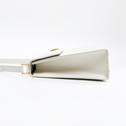 YVES SAINT LAURENT leather Shoulder Bag white WS20844