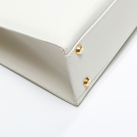 YVES SAINT LAURENT leather Shoulder Bag white WS20844