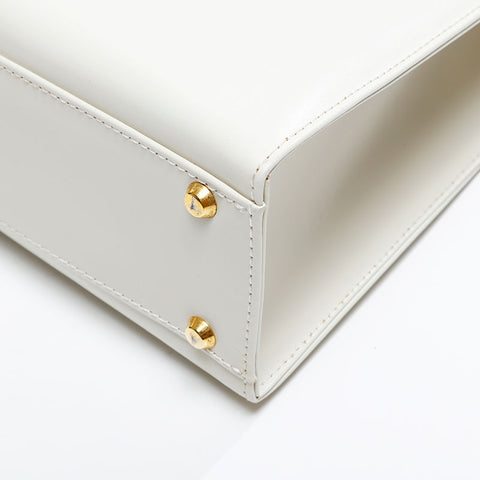 YVES SAINT LAURENT leather Shoulder Bag white WS20844