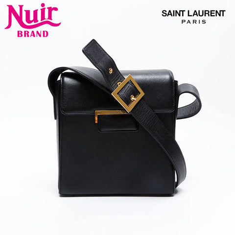 YVES SAINT LAURENT leather Shoulder Bag black WS20845