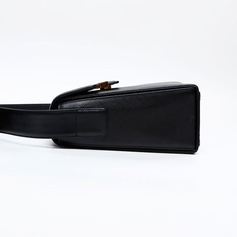 YVES SAINT LAURENT leather Shoulder Bag black WS20845