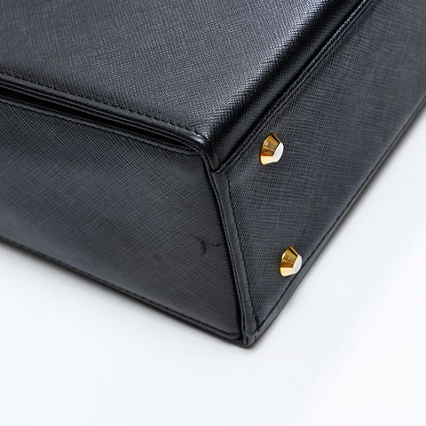 YVES SAINT LAURENT leather Shoulder Bag black WS20845