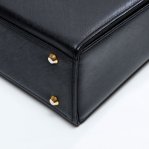 YVES SAINT LAURENT leather Shoulder Bag black WS20845