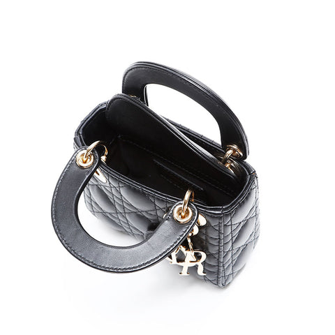 Christian Dior Micro Lady Dior 2way Shoulder Bag black WS20847