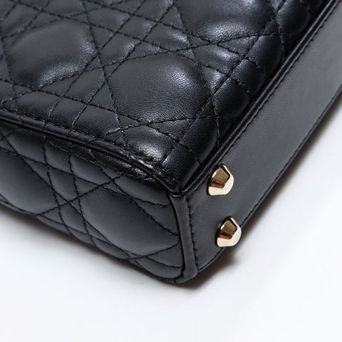 Christian Dior Micro Lady Dior 2way Shoulder Bag black WS20847