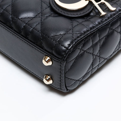 Christian Dior Micro Lady Dior 2way Shoulder Bag black WS20847