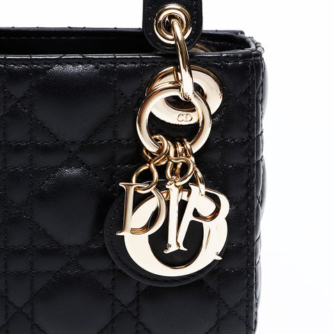 Christian Dior Micro Lady Dior 2way Shoulder Bag black WS20847