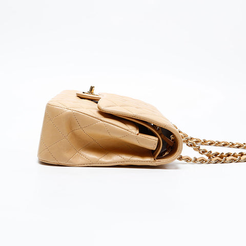 CHANEL 8th series 2003-2004 9.8" Double flap Matelasse Chain Shoulder Bag beige WS20848