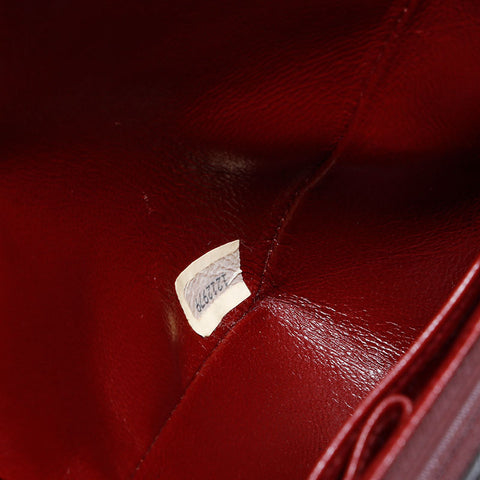 CHANEL No. 1 1989-1991 Lambskin Chain Full Flap Shoulder Bag black WS20849