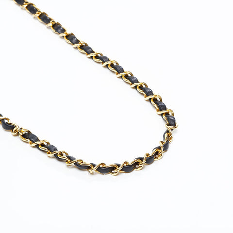 CHANEL No. 1 1989-1991 Lambskin Chain Full Flap Shoulder Bag black WS20849