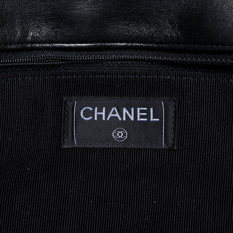 CHANEL 10th series 2005-2006 Chocolate bar lambskin matelasse Chain Shoulder Bag black WS20850