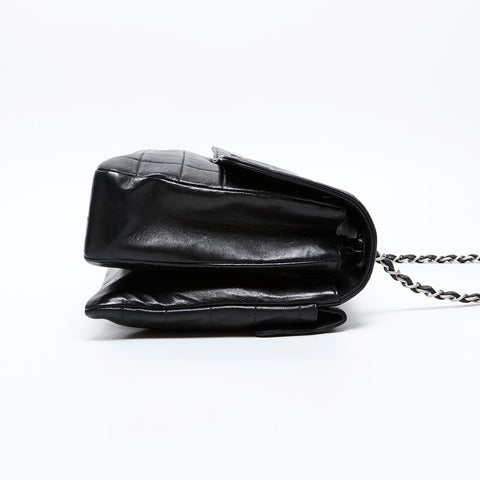 CHANEL 10th series 2005-2006 Chocolate bar lambskin matelasse Chain Shoulder Bag black WS20850