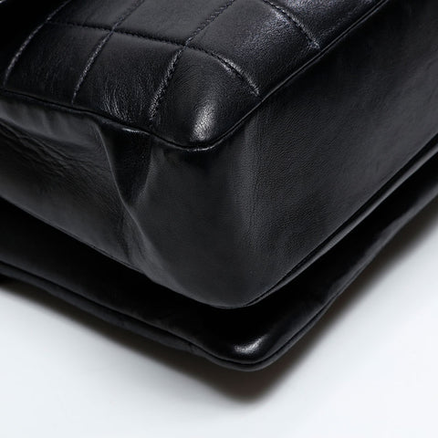 CHANEL 10th series 2005-2006 Chocolate bar lambskin matelasse Chain Shoulder Bag black WS20850