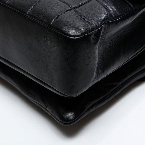 CHANEL 10th series 2005-2006 Chocolate bar lambskin matelasse Chain Shoulder Bag black WS20850