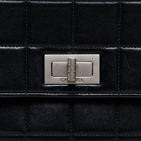 CHANEL 10th series 2005-2006 Chocolate bar lambskin matelasse Chain Shoulder Bag black WS20850