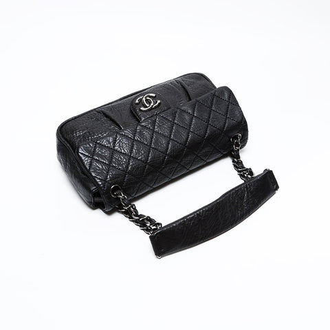 CHANEL 12th series 2008-2009 Wild Stitch Chain Shoulder Bag black WS20851