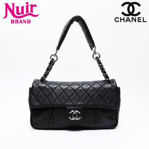 CHANEL 12th series 2008-2009 Wild Stitch Chain Shoulder Bag black WS20851