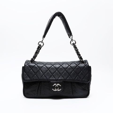 CHANEL 12th series 2008-2009 Wild Stitch Chain Shoulder Bag black WS20851