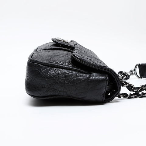 CHANEL 12th series 2008-2009 Wild Stitch Chain Shoulder Bag black WS20851