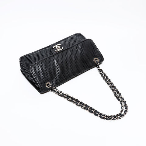 CHANEL No. 17 French Riviera Leather Chain 2012-2013 Shoulder Bag black WS20854