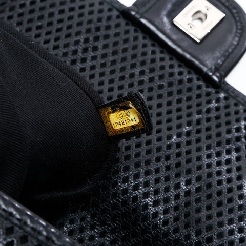 CHANEL No. 17 French Riviera Leather Chain 2012-2013 Shoulder Bag black WS20854