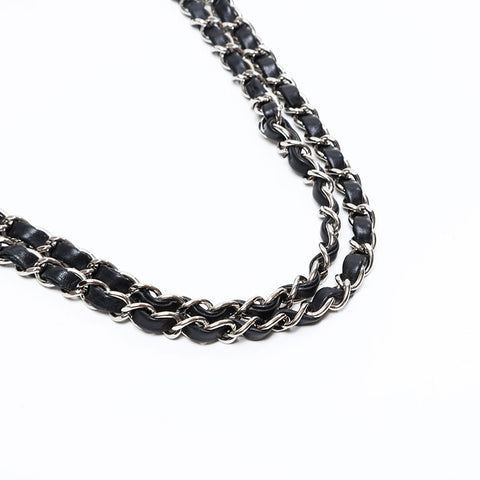 CHANEL No. 17 French Riviera Leather Chain 2012-2013 Shoulder Bag black WS20854