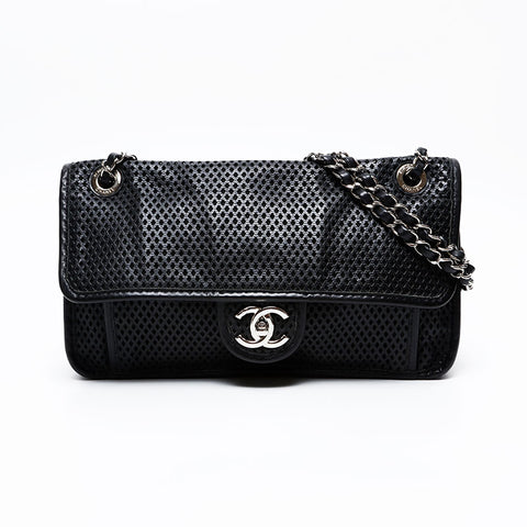 CHANEL No. 17 French Riviera Leather Chain 2012-2013 Shoulder Bag black WS20854