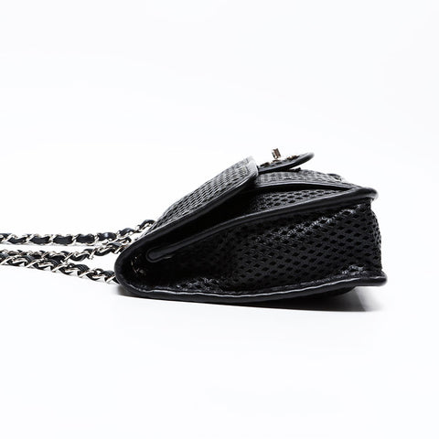 CHANEL No. 17 French Riviera Leather Chain 2012-2013 Shoulder Bag black WS20854