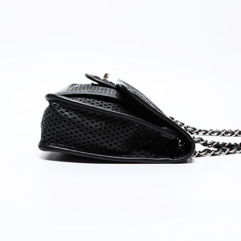 CHANEL No. 17 French Riviera Leather Chain 2012-2013 Shoulder Bag black WS20854