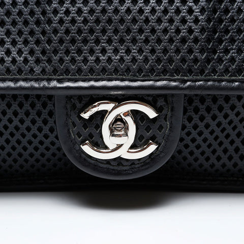 CHANEL No. 17 French Riviera Leather Chain 2012-2013 Shoulder Bag black WS20854