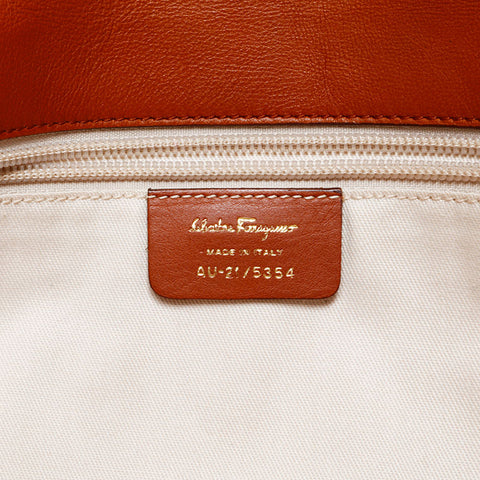 Salvatore Ferragamo Gancini Large Handbag Brown WS20855