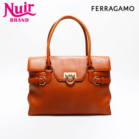 Salvatore Ferragamo Gancini Large Handbag Brown WS20855