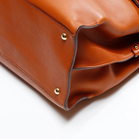 Salvatore Ferragamo Gancini Large Handbag Brown WS20855